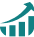 Chart icon with an arrow going up